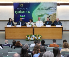 Posse da nova diretoria do Instituto de Química (IQ). 02/06/2026 Foto: Beto Monteiro/GRE Ascom